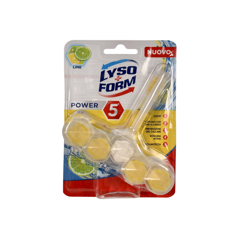 Блок для миття унітазу Lysoform лаймова свіжість e Power 5 Lime, 55 г
