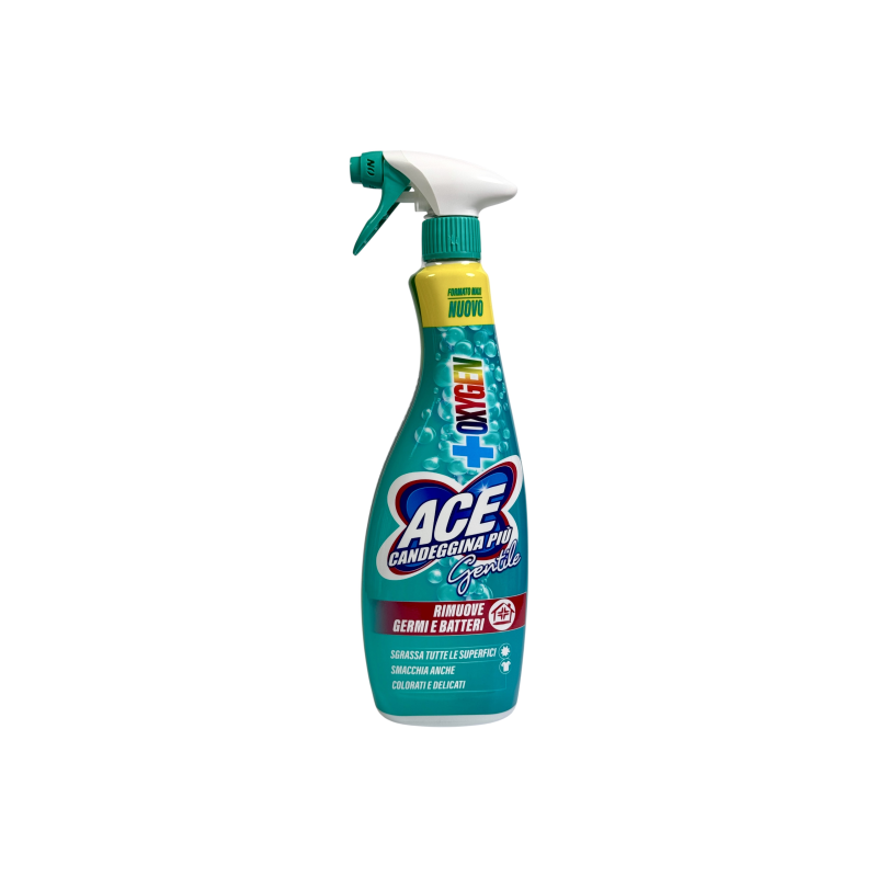 Відбілювач-спрей Ace делікатний з киснем e candeggina più gentile spray +oxygen, 750 мл
