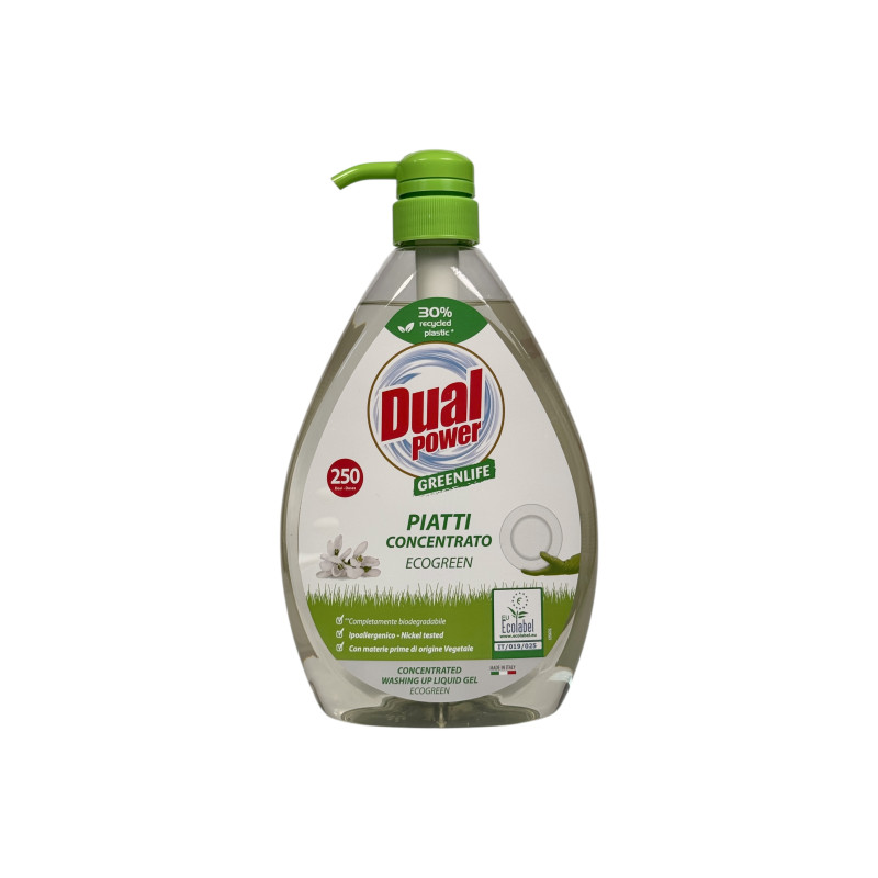 Гель для миття посуду Dual Power гіпоалергенний e Green Life Eco Green, 1000 мл