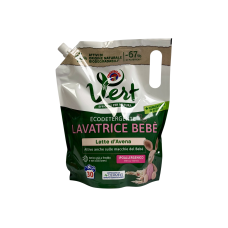 Гель для прання Chanteclair vert для дитячої білизни з вівсяним молоком e vert ecodetergente lavatrice bebè latte d'avena, 30 прань, 1200 мл