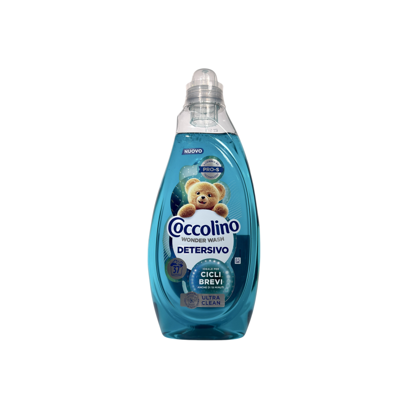 Гель для прання Coccolino pro-s універсальний для всіх типів тканин короткі цикли detersivo ultra clean, 37 прань, 1480 мл