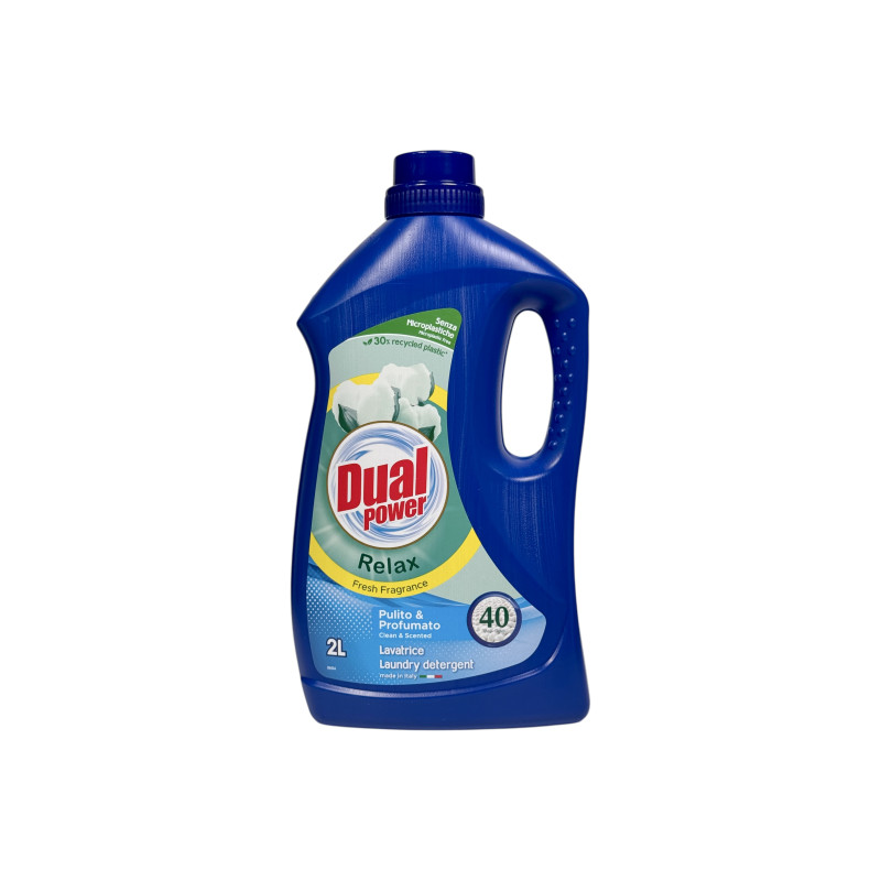 Гель для прання Dual Power релакс свіжий аромат e relax fresh fragrance pulito & profumato, 40 прань, 2000 мл