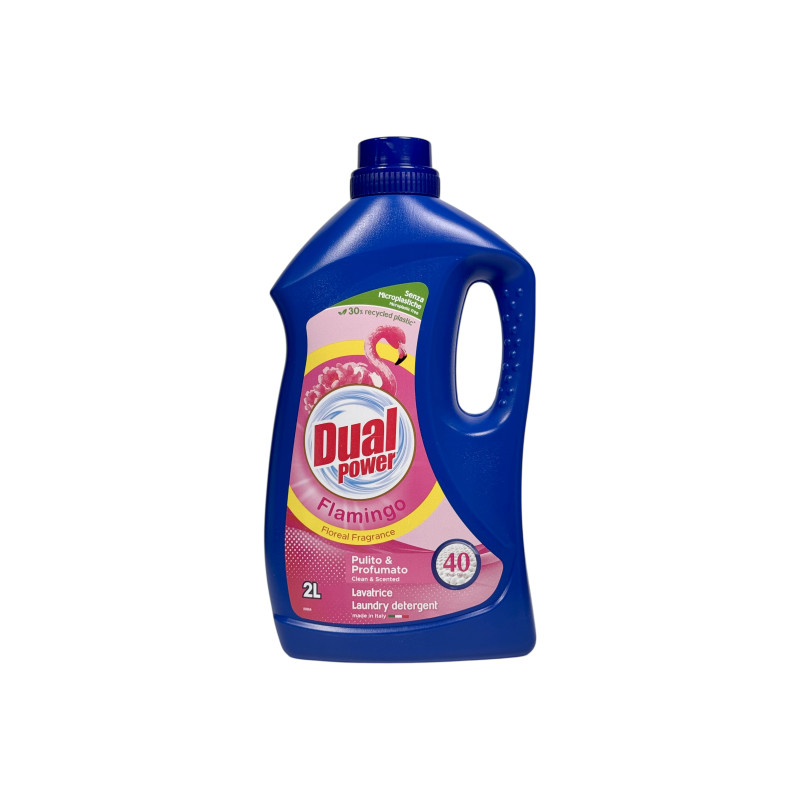 Гель для прання Dual Power фламінго квітковий e flamingo floral fragrance pulito & profumato, 40 прань, 2000 мл