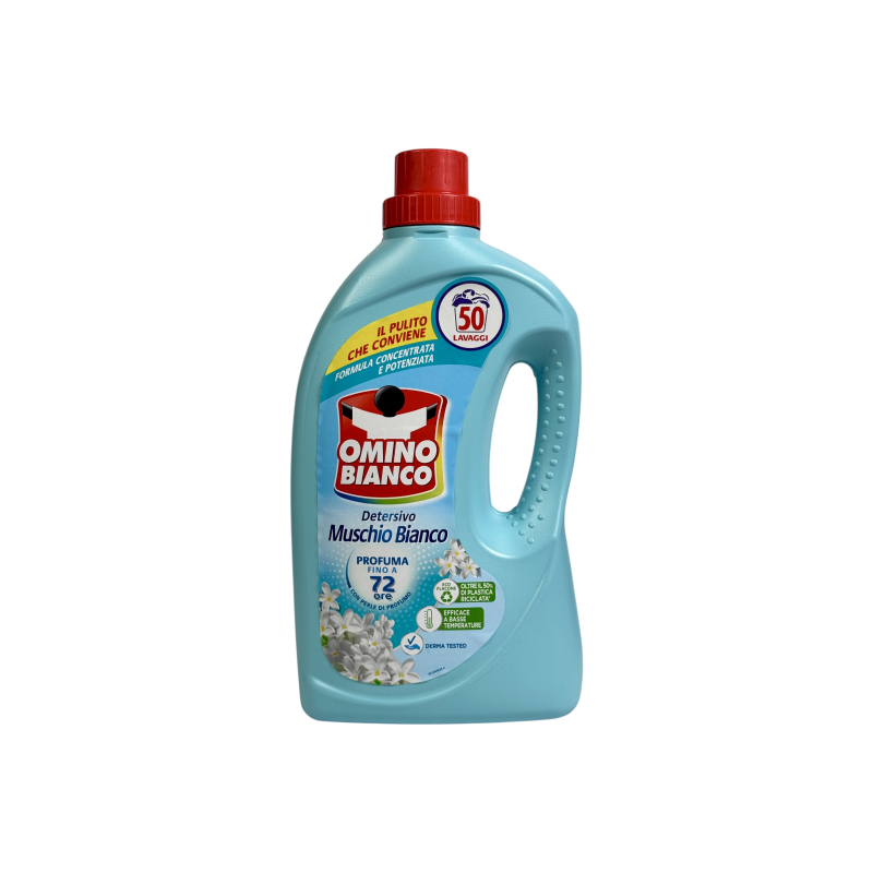 Гель для прання Omino Bianco білий мускус e detersivo muschio bianco, 50 прань, 2000 мл