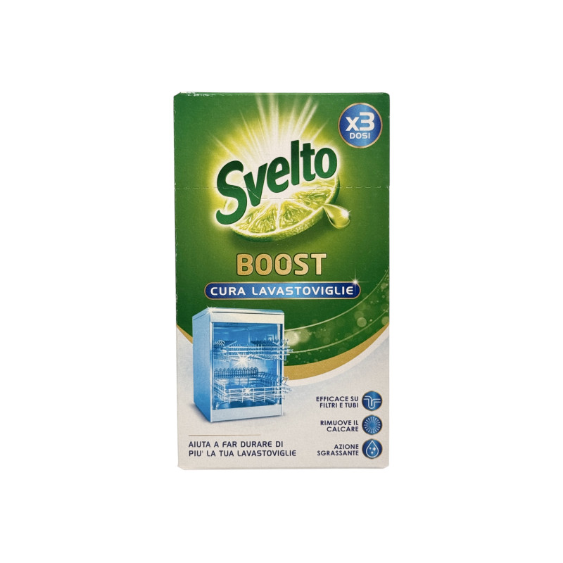 Засіб для посудомийної машини Svelto буст догляд e Boost Cura Lavastoviglie, 120 г