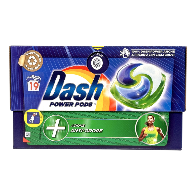 Капсули для прання Dash проти запаху power pods anti-odore, 19 шт, 448,4 г Капсули для прання Dash проти запаху power pods anti-odore, 19 шт, 448,4 г