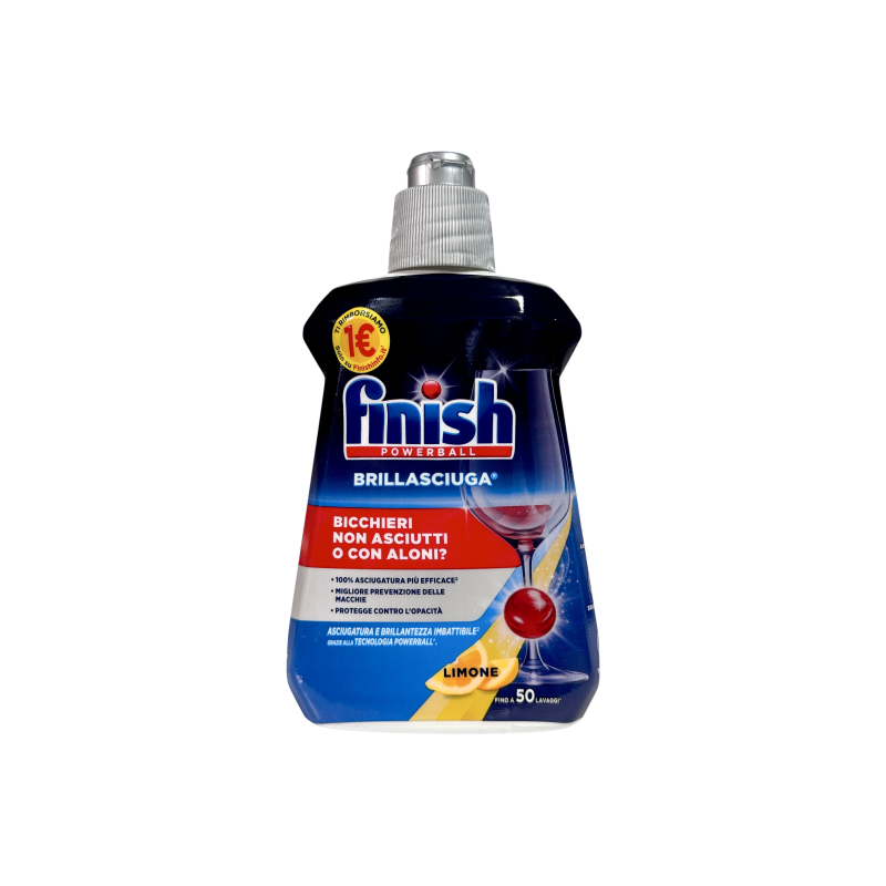 Ополіскувач для миття посуду Finish лимонний e powerball limone, 50 прань, 250 мл
