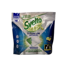 Таблетки для посудомийки Svelto лимонні e titanium optimum limone, 18 шт, 261 г