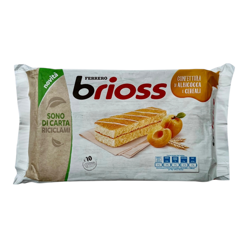 Бісквіт Ferrero з абрикосовим джемом e brioss confettura di albicocca, 280 г