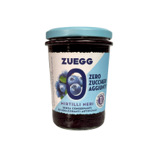 Джем Zuegg чорничний без цукру zero zuccheri aggiunti mirtilli neri, 220 г