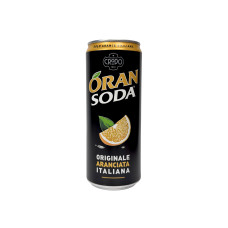 Натуральний газований напій Oran Soda італійський оранджад aranciata italiana, банка, 330 мл