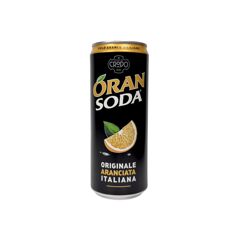 Натуральний газований напій Oran Soda італійський оранджад aranciata italiana, банка, 330 мл