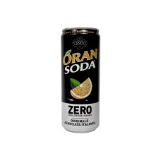 Газований напій Oran Soda оранджад італійський без цукру zero aranciata italiana, 330 мл