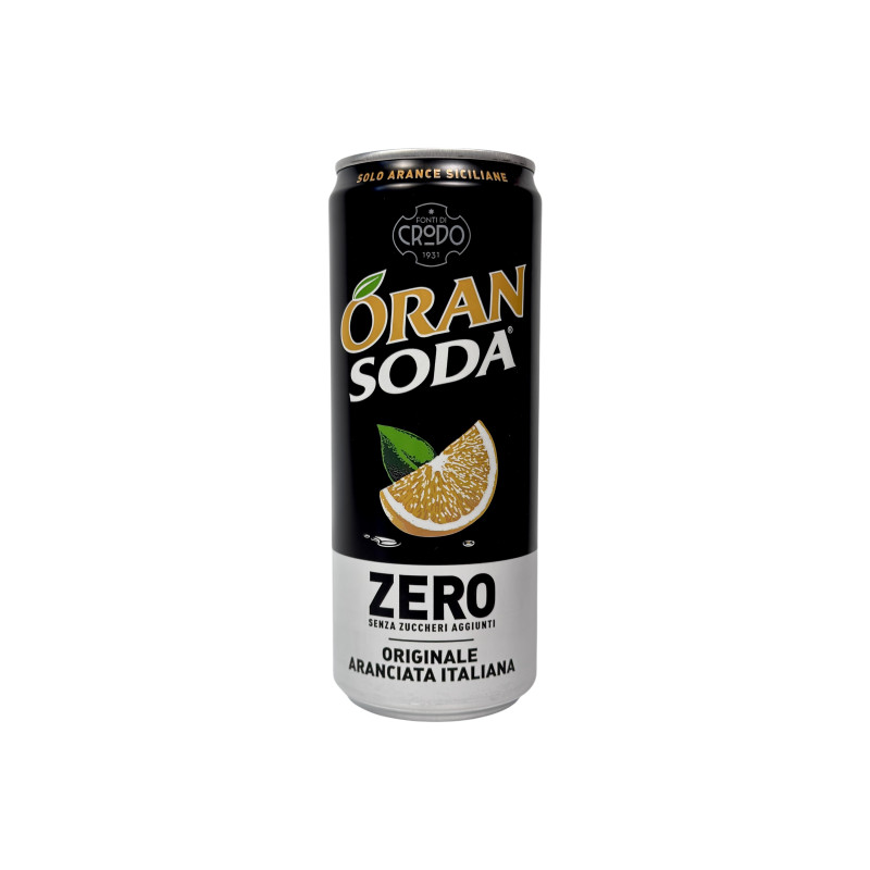 Газований напій Oran Soda оранджад італійський без цукру zero aranciata italiana, 330 мл Газований напій Oran Soda оранджад італійський без цукру zero aranciata italiana, 330 мл