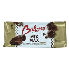 Бісквіти Balconi шоколадні з шоколадним кремом у шоколаді mix max di gusto dark chocolate, 10x35 г