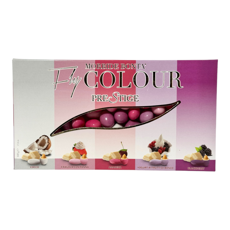 Цукерки драже з мигдалем Prestige рожеві e fly colour rosa, 500 г Цукерки драже з мигдалем Prestige рожеві e fly colour rosa, 500 г