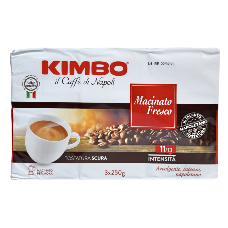 Кава мелена Kimbo macinato fresco, 3x250 г Кава мелена Kimbo macinato fresco, 3x250 г