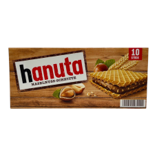 Вафля Hanuta з горіховим кремом та дробленим фундуком haselnuss schnitte, 10x22 г