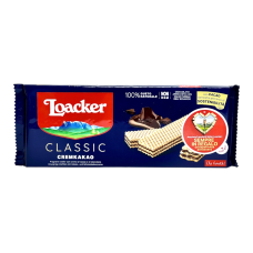 Вафлі Loacker з шоколадним кремом crem kakao, 175 г