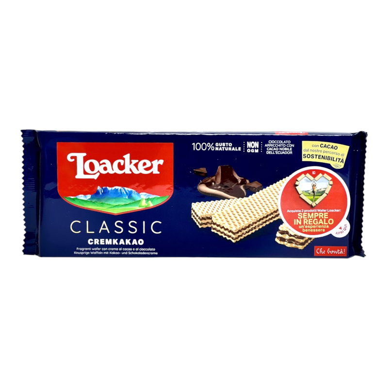 Вафлі Loacker з шоколадним кремом crem kakao, 175 г Вафлі Loacker з шоколадним кремом crem kakao, 175 г