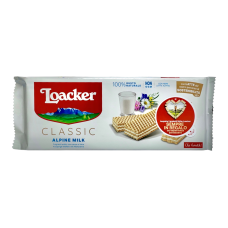 Вафлі Loacker з молочним кремом milk, 175 г
