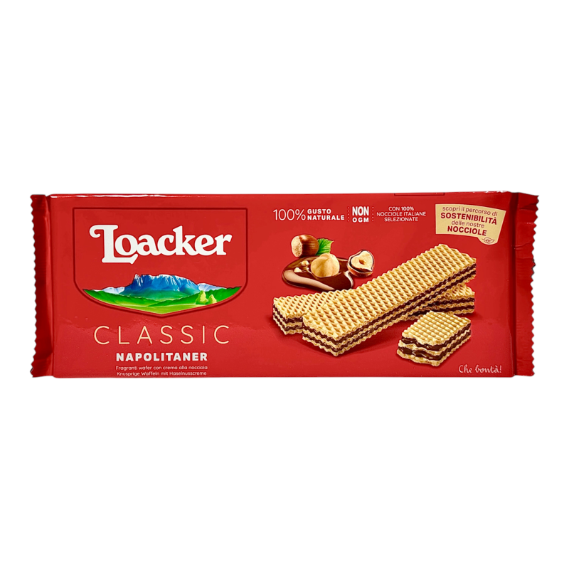 Вафлі Loacker з горіховим кремом napolitaner con nocciole italiane, 262,5 г Вафлі Loacker з горіховим кремом napolitaner con nocciole italiane, 262,5 г
