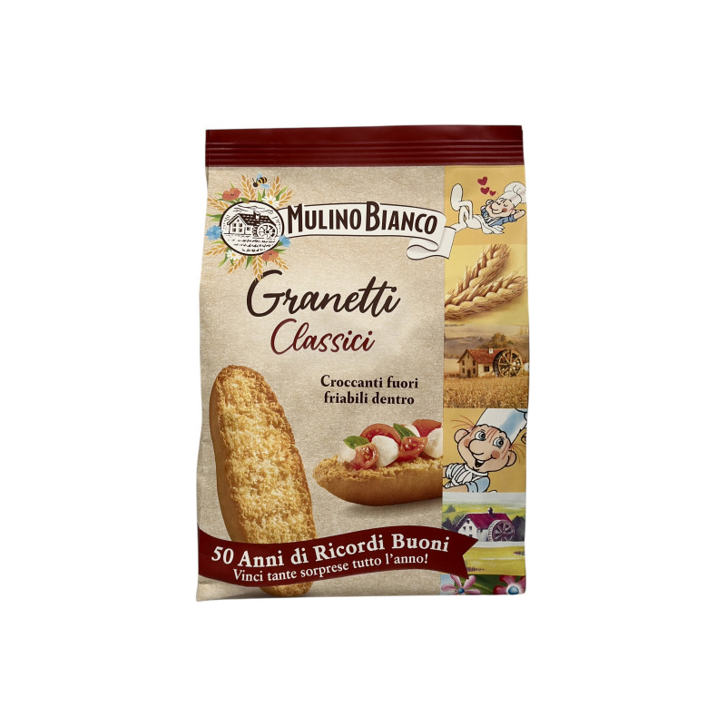 Сухарі Mulino Bianco класичні білі granetti classici, 280 г Сухарі Mulino Bianco класичні білі granetti classici, 280 г
