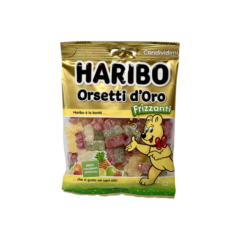 Желейки Haribo золоті ведмедики газовані orsetti d'oro frizzanti, 150 г