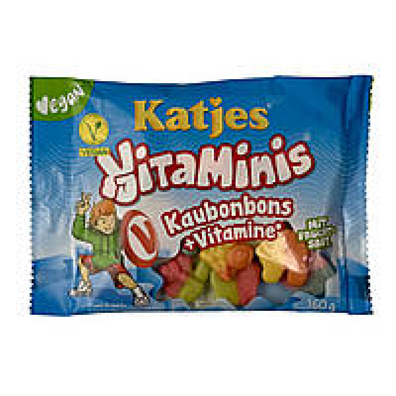 Желейки веганські Katjes м’ячі з вітамінами vittaminis kaubonbons+vitamine vegan, 160 г