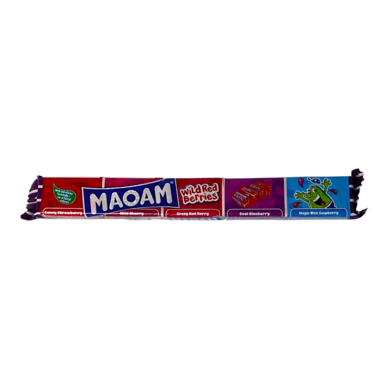 Жувальні цукерки MAOAM червоні ягоди wild red berries bloxx, 110 г Жувальні цукерки MAOAM червоні ягоди wild red berries bloxx, 110 г