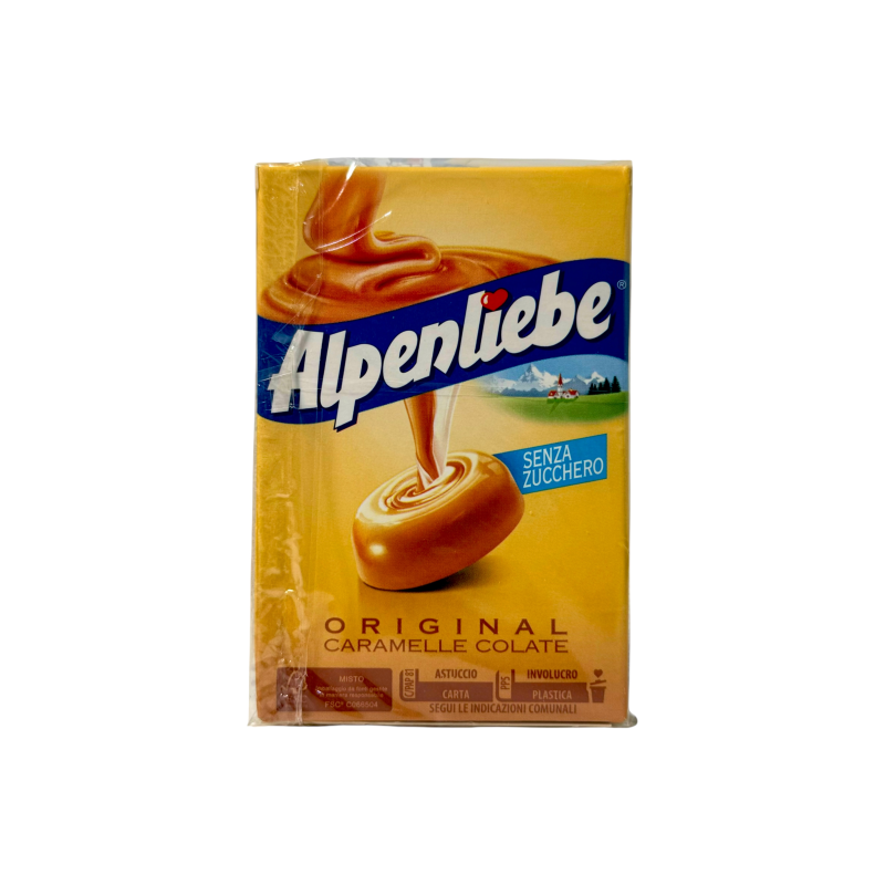 Льодяники Alpenliebe карамельні молочні original caramelle colate senza zucchero, 49 г