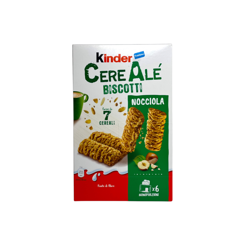 Печиво злакове Kinder з лісовим горіхом cereale nocciola, 204 г