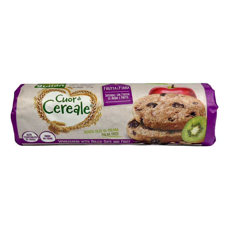 Печиво Gullon цільнозернове з сухофруктами cuor di cereale frutta e fibra, 280 г