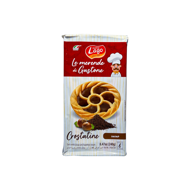 Печиво Lago кростата з шоколадним кремом crostatine cacao, 240 г