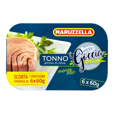 Тунець Maruzzella в оливковій олії tonno all’olio di oliva, 6x60 г