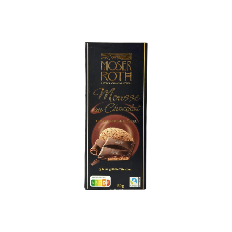 Шоколад чорний Moser Roth з мусовим кремом трюфель mousse au chocolat truffel, 150 г
