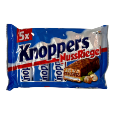 Батончики шоколадні Storck з фундуком у молочному шоколаді knoppers nussriegel, 5×40 г