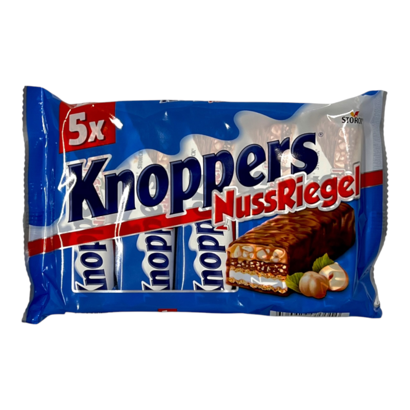 Батончики шоколадні Storck з фундуком у молочному шоколаді knoppers nussriegel, 5×40 г