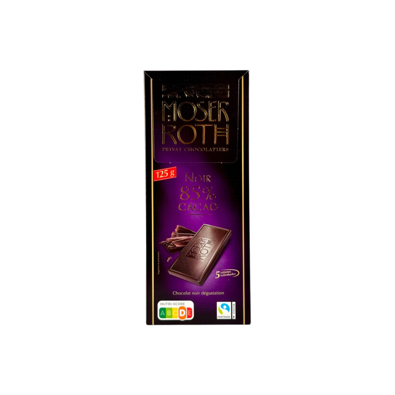 Шоколад чорний Moser Roth 85% какао edel bitter 85% cacao, 125 г