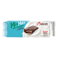 Бісквіти Balconi в шоколаді з кокосовим кремом mix max di gusto cocco, 10x35 г