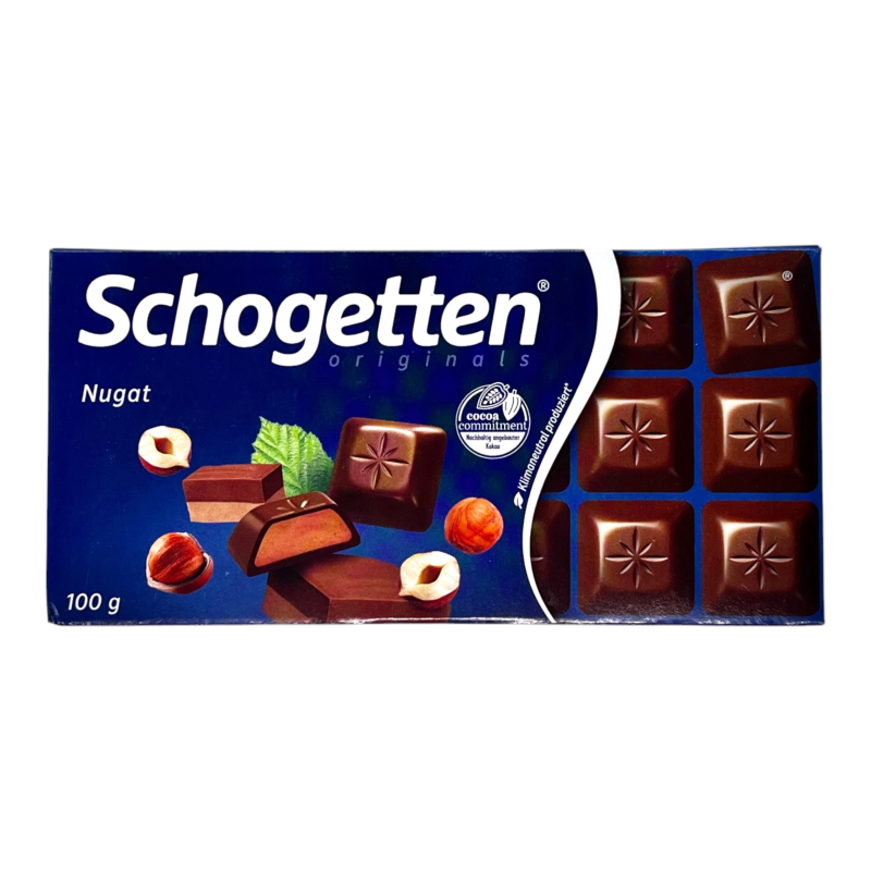 Шоколад молочний Schogetten з нугою nugat, 100 г Шоколад молочний Schogetten з нугою nugat, 100 г