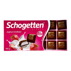 Шоколад молочний Schogetten з полуничним йогуртом joghurt-erdbeer, 100 г