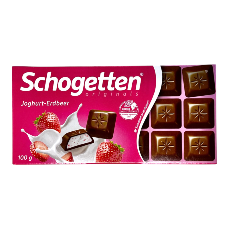 Шоколад молочний Schogetten з полуничним йогуртом joghurt-erdbeer, 100 г Шоколад молочний Schogetten з полуничним йогуртом joghurt-erdbeer, 100 г