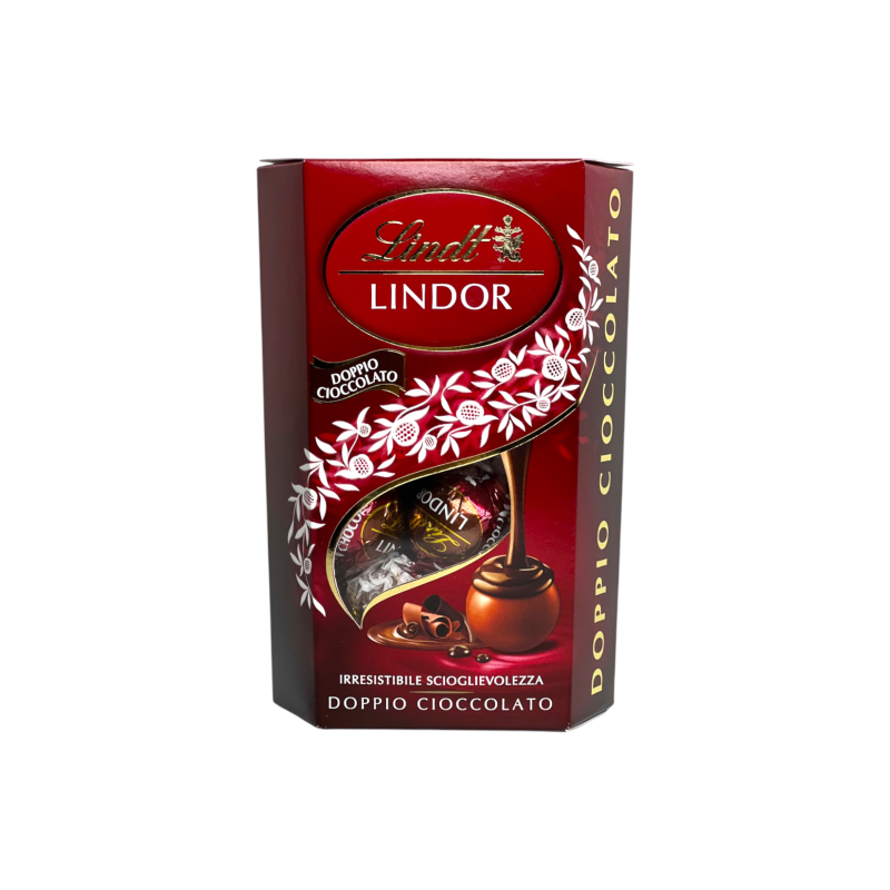 Цукерки праліне Lindt Lindor подвійний шоколад doppio cioccolato, 200 г
