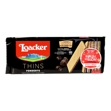 Вафлі Loacker з кремом чорний шоколад noir, 175 г