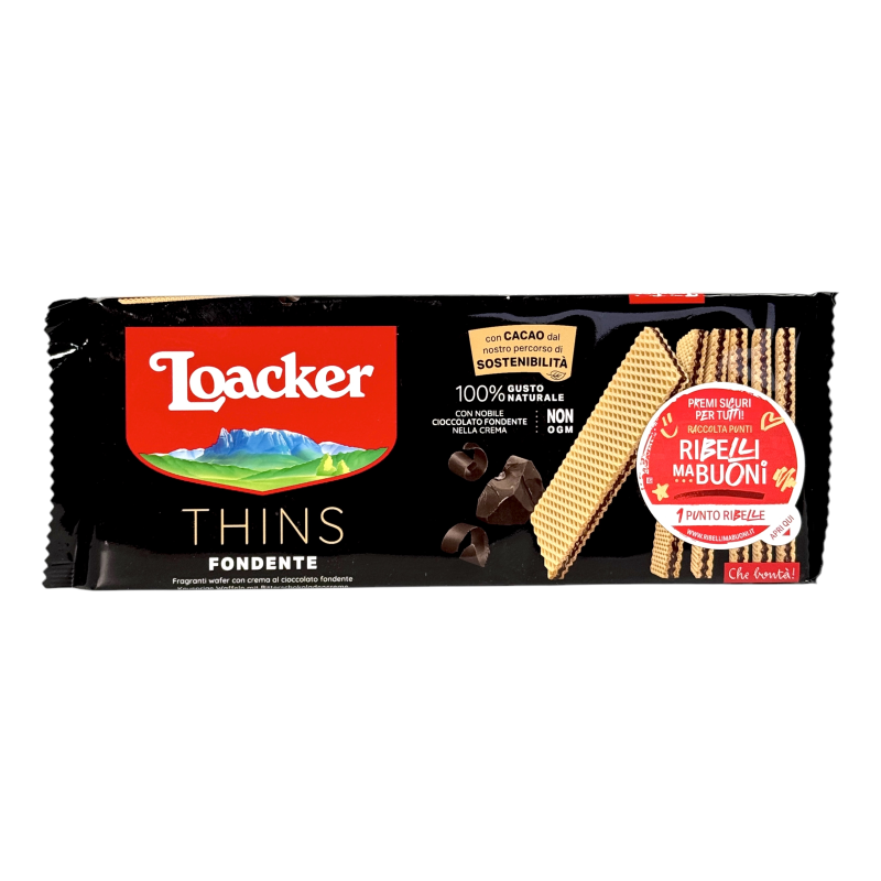 Вафлі Loacker з кремом чорний шоколад noir, 175 г Вафлі Loacker з кремом чорний шоколад noir, 175 г