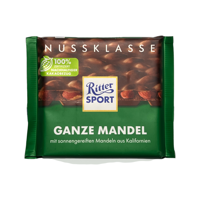 Шоколад чорний Ritter Sport з мигдалем ganze mandel, 100 г Шоколад чорний Ritter Sport з мигдалем ganze mandel, 100 г
