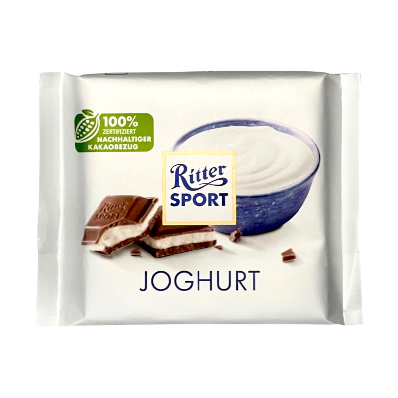 Шоколад молочний Ritter Sport з йогуртовим кремом joghurt, 100 г Шоколад молочний Ritter Sport з йогуртовим кремом joghurt, 100 г