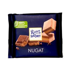 Шоколад молочний Ritter Sport з нугою nugat, 100 г Шоколад молочний Ritter Sport з нугою nugat, 100 г