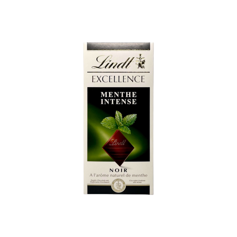 Шоколад чорний Lindt з м’ятою e menthe intense, 100 г
